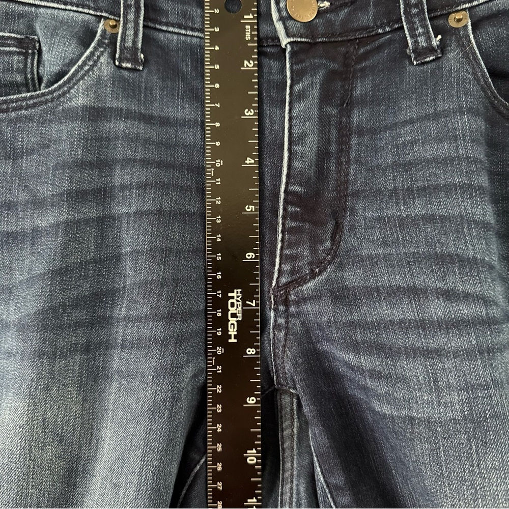 Dark Academia Indie Sleaze Mid Rise Dark Wash Skinny Jeans Size 8 Minimalist - Picture 15 of 16